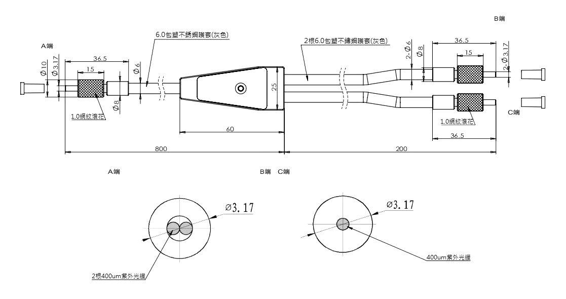 GBIF-400-UV-VIS-C-尺寸圖